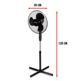 Staande Ventilator Ø 40 cm Zwart