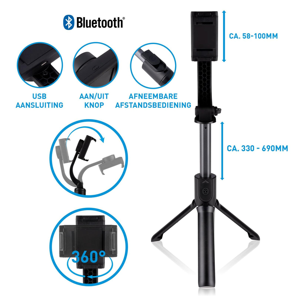 Selfie stick stabilizer tripod