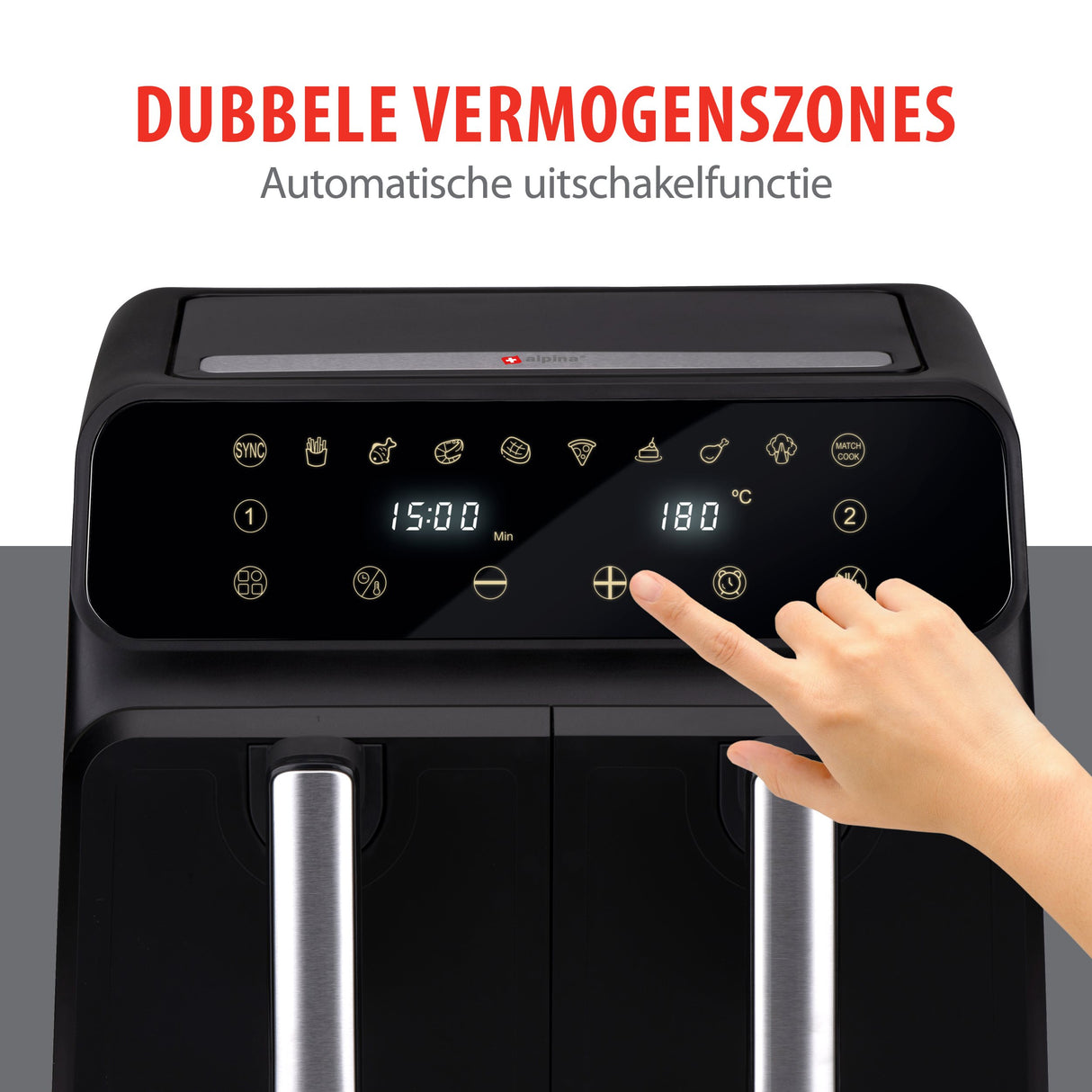 Dubbele airfryer 8L 230V 1700W