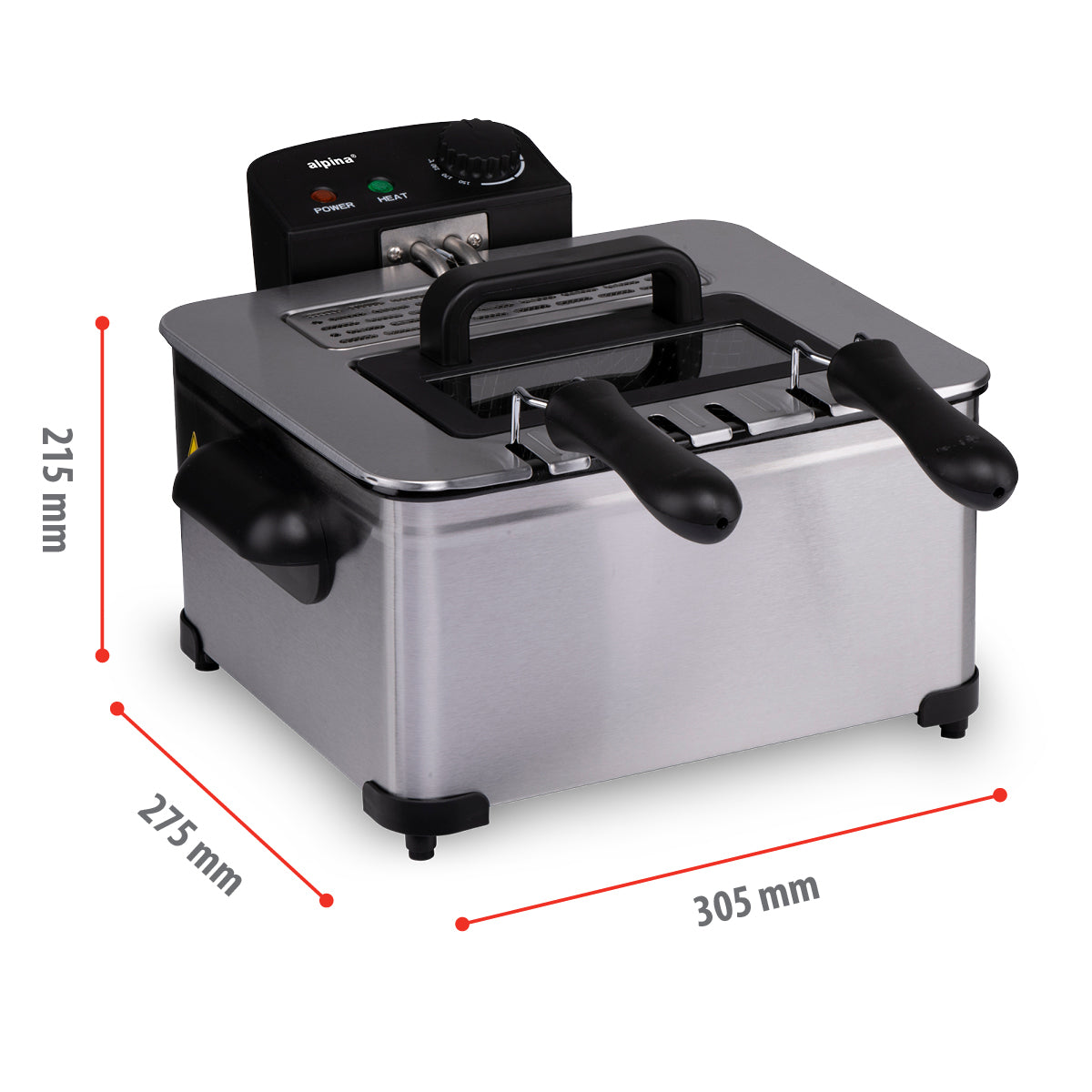 alpina Frituurpan 5L, 3 Manden - maximondo