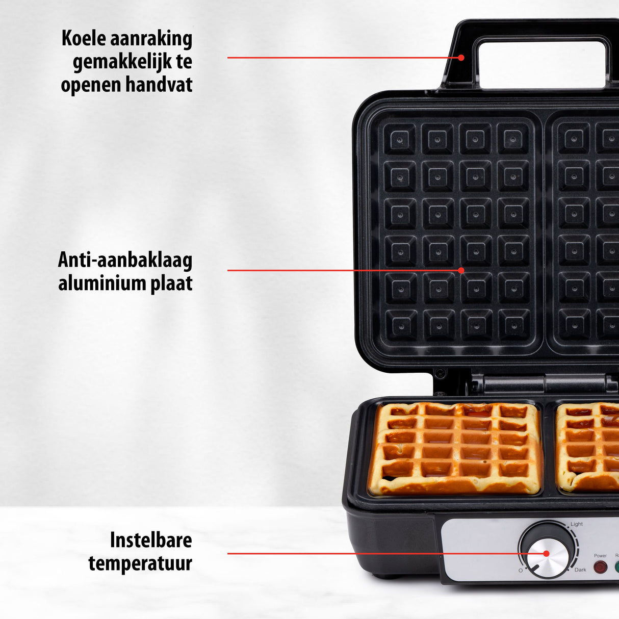 Wafelijzer 230V 1000W