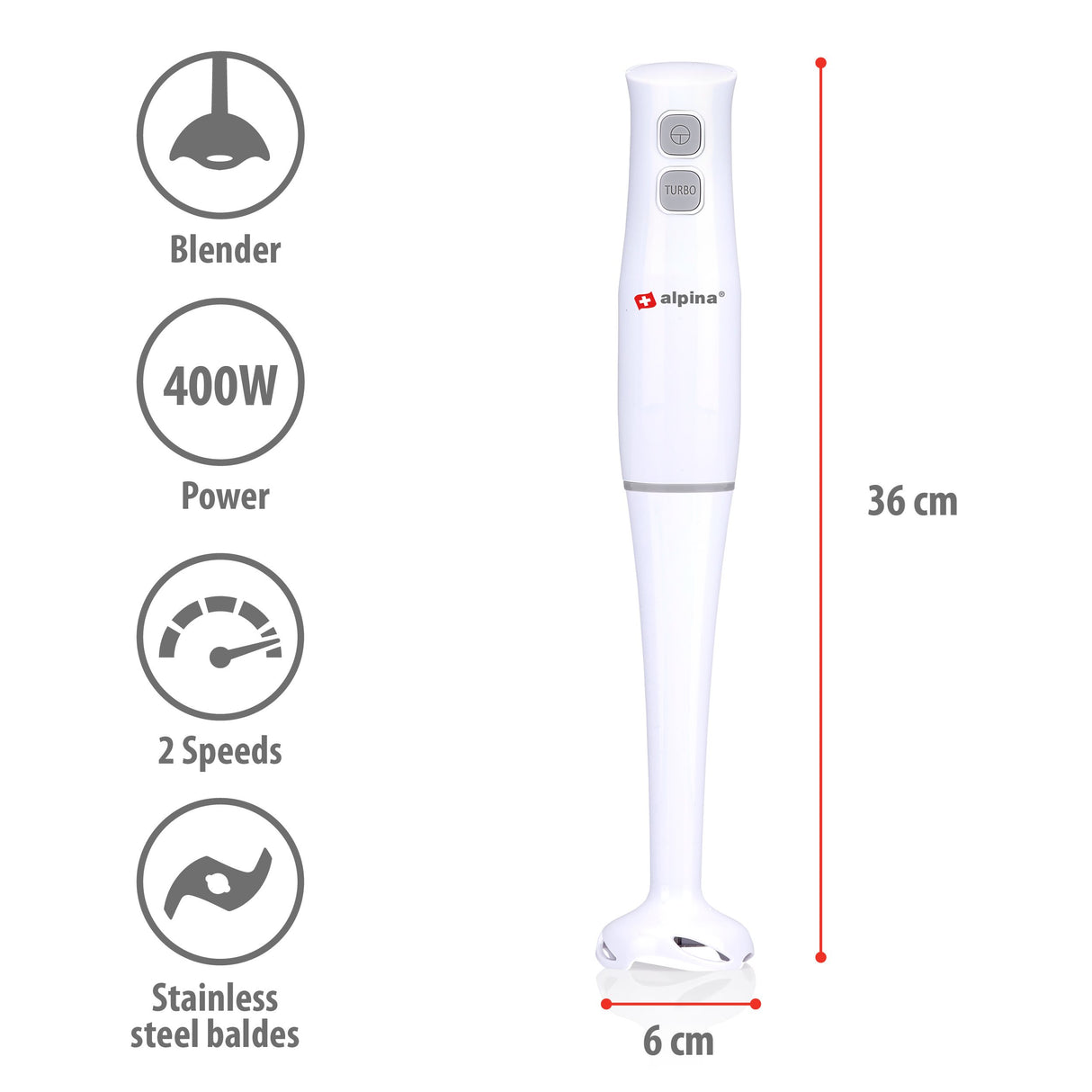 Staafmixer 230V 400W