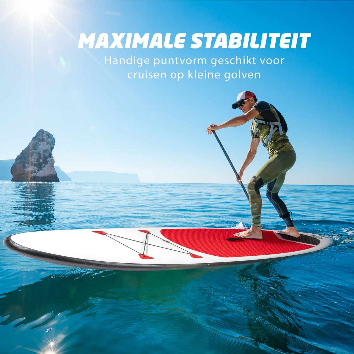 SUP Board Opblaasbaar Rood/Wit