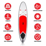 SUP Board Opblaasbaar Rood/Wit