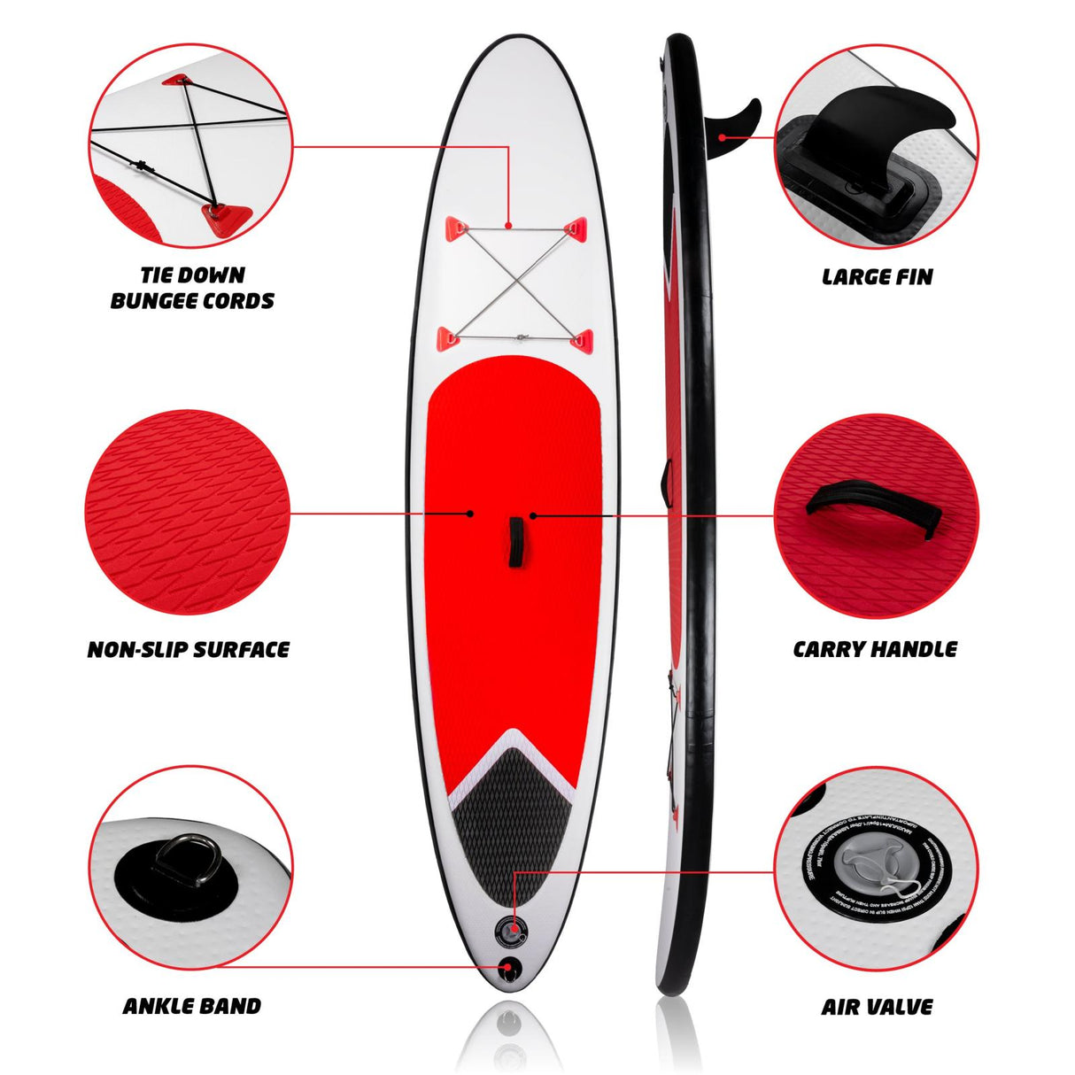 SUP Board Opblaasbaar Rood/Wit