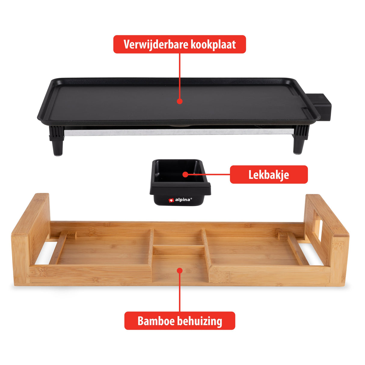 Teppanyaki Bakplaat 2000W 43 x 22.5 CM