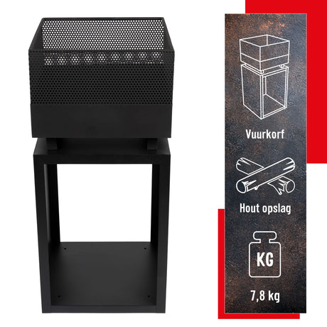 BBQ Collection Vuurkorf 39x39x85 cm