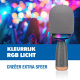 Karaoke Microfoon Bluetooth RGB Licht, 5 Uur