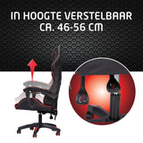 No Fear Gaming Stoel - Rood/Zwart - maximondo