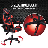 No Fear Gaming Stoel - Rood/Zwart - maximondo