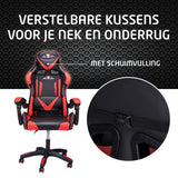 No Fear Gaming Stoel - Rood/Zwart - maximondo