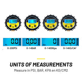 Digitale Drukmeter PSI/BAR/KPA/KG