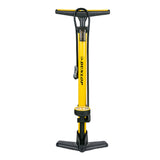 Bicycle floor pump incl. 3 adapters with manometer black/yellow