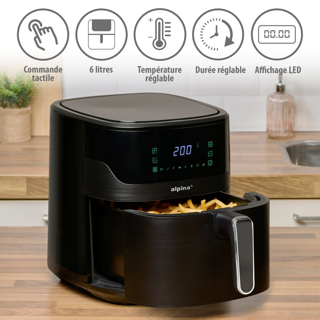 Airfryer 6L Digitaal 1600W