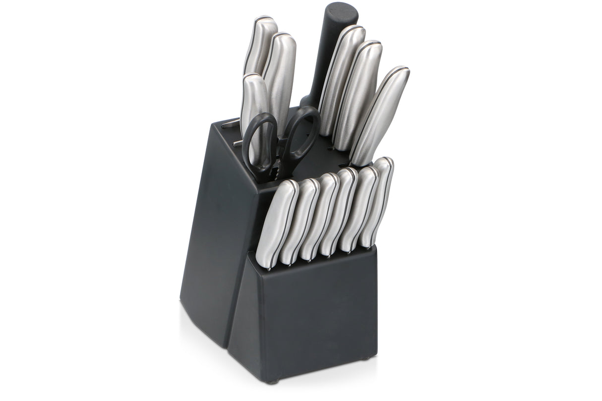 Knife 15pcs with block FSC