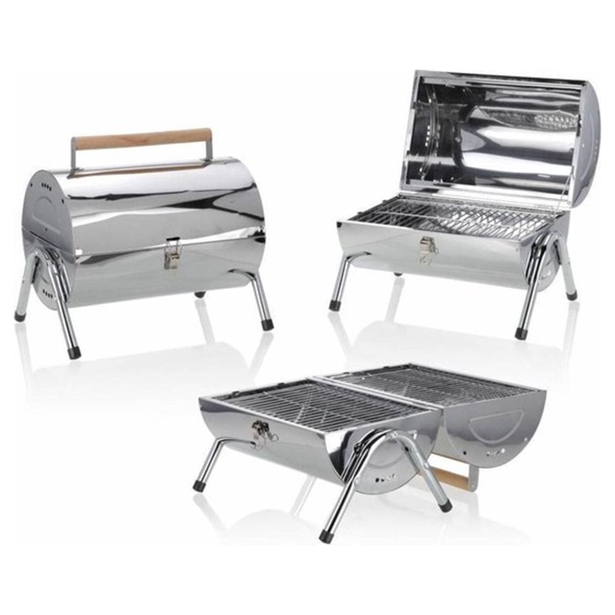 BBQ Collection Houtskoolbarbecue - Cilinder - Chroom