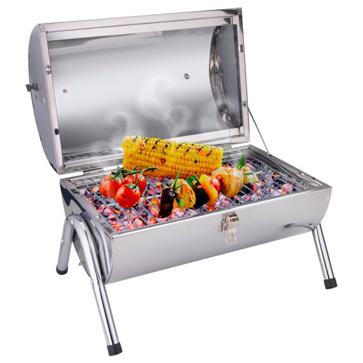 BBQ Collection Houtskoolbarbecue - Cilinder - Chroom