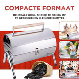 BBQ Collection Houtskoolbarbecue - Cilinder - Chroom