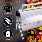 BBQ Collection Houtskoolbarbecue - Cilinder - Chroom