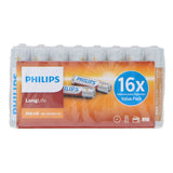 Philips AAA LongLife Batterijen 16 Stuks - maximondo