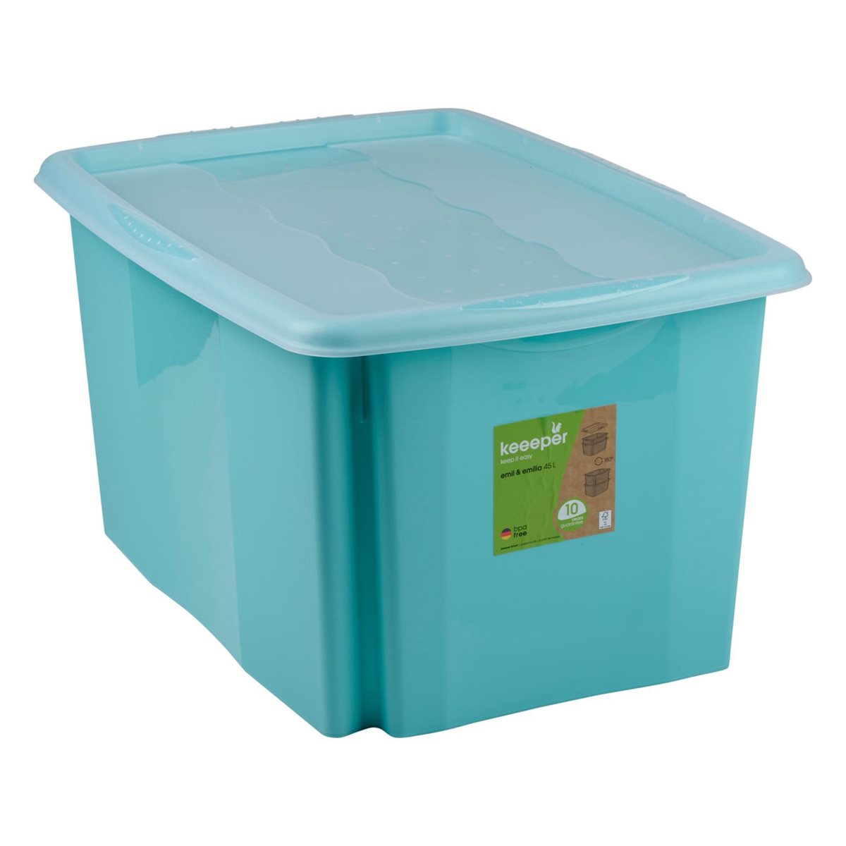 Opbergbox met Deksel 45L Blauw