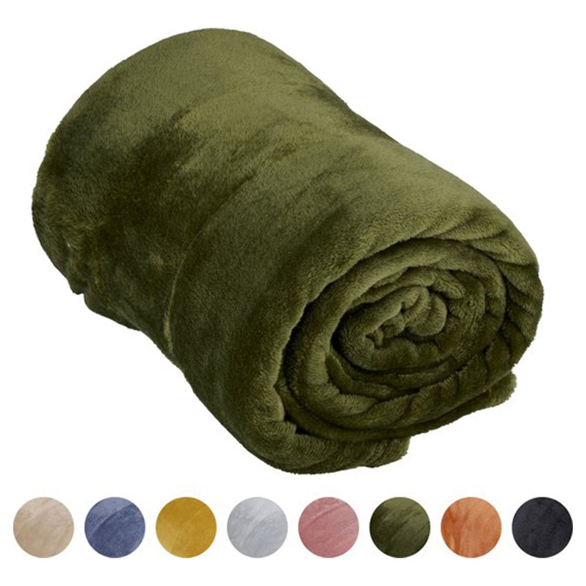 Fleece Deken 150 x 200 CM Donkergroen