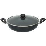 Frying pan w glass lid D28cm