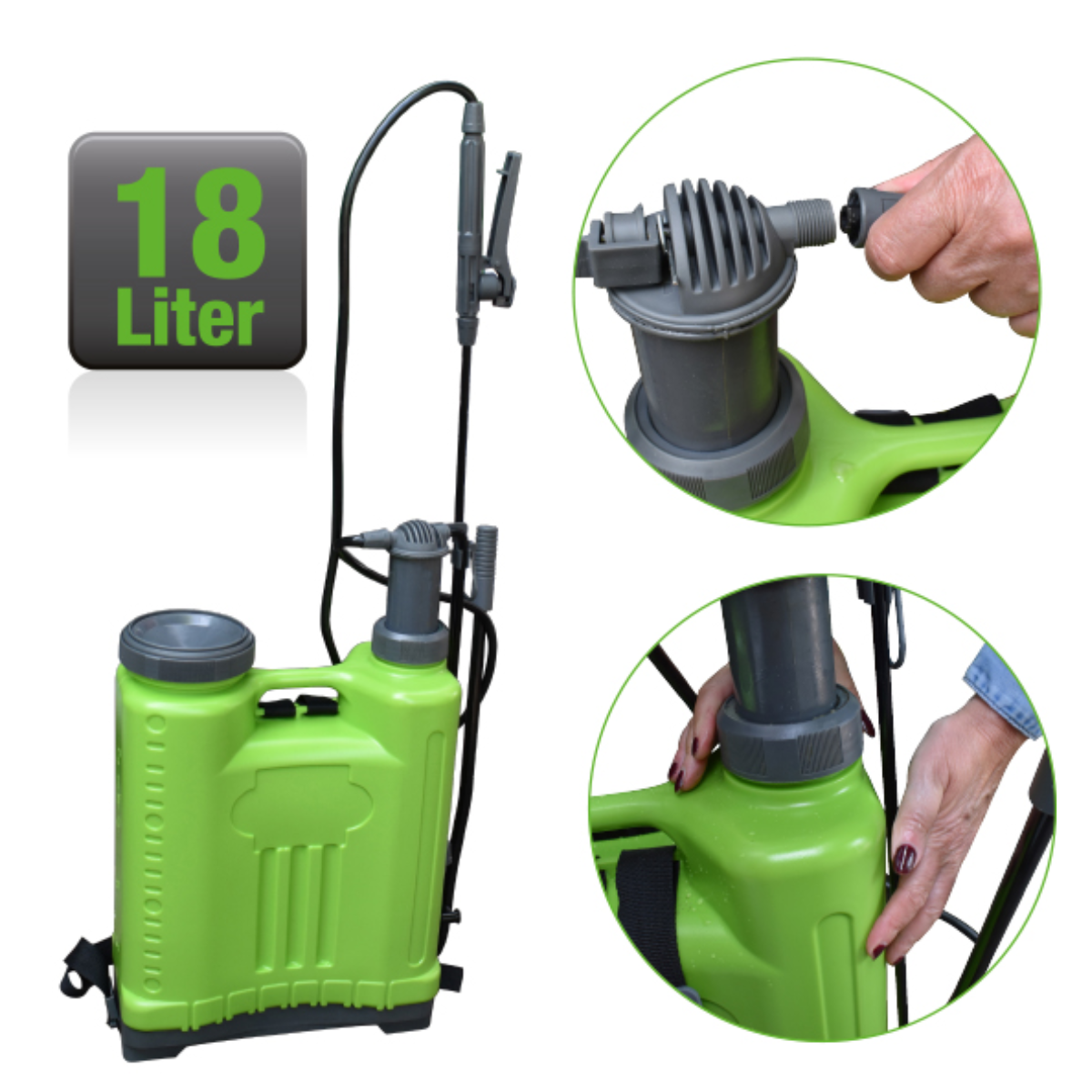 Kinzo Rugsproeier 18L Drukspuit