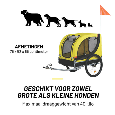 Dunlop Hondenfietskar - Fietskar Hond Max. 40KG