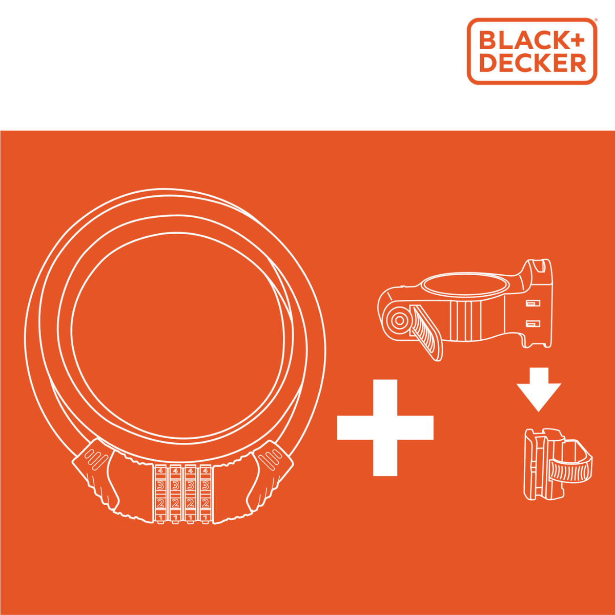 BLACK+DECKER Cijferslot BXCHBL7008 - Fietsslot - maximondo
