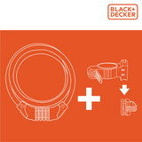 BLACK+DECKER Cijferslot BXCHBL7008 - Fietsslot - maximondo
