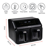 alpina Dubbele Airfryer 8L - 8 Programma's