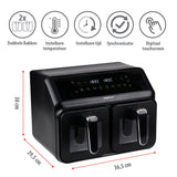 alpina Dubbele Airfryer 8L - 8 Programma's