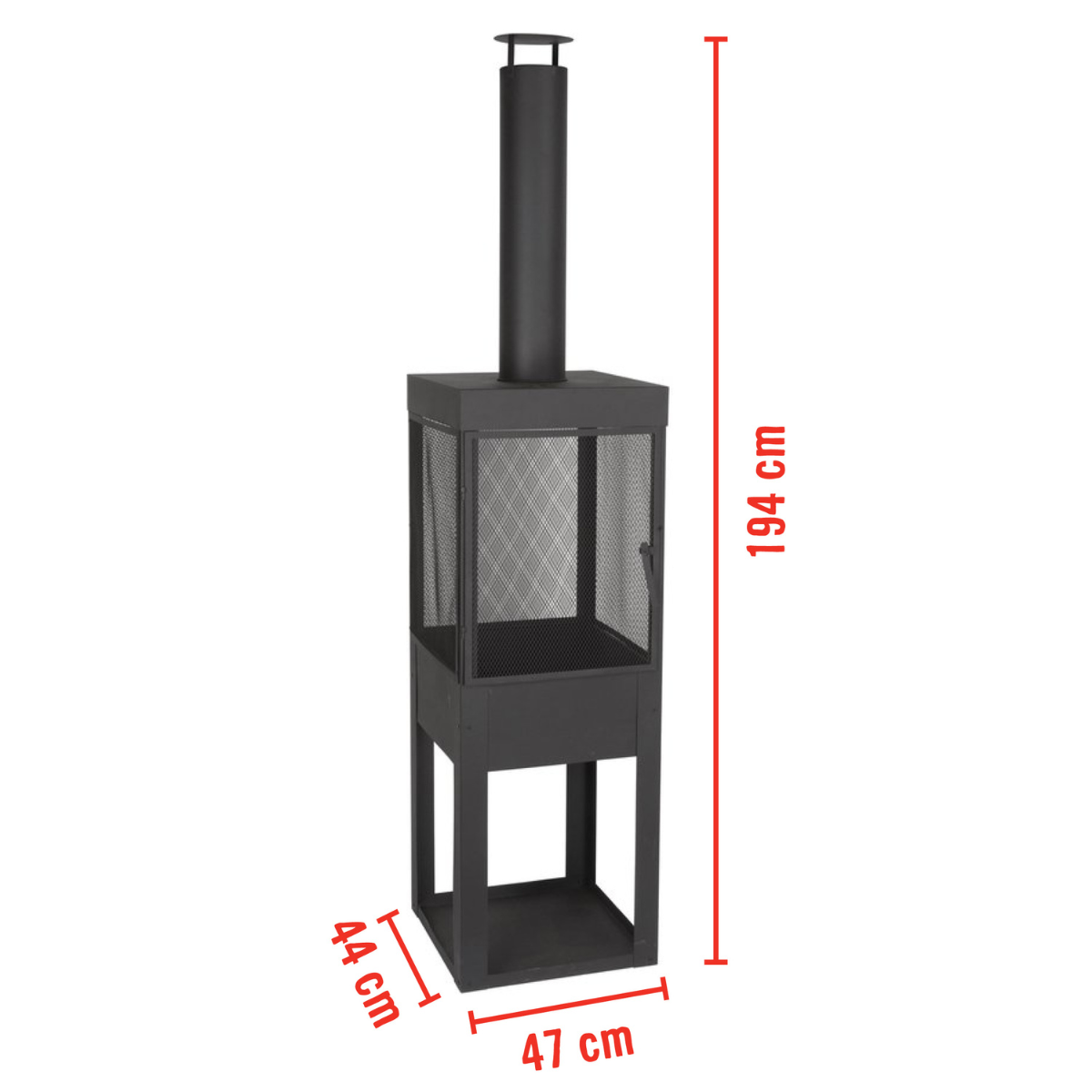 BBQ Collection Houtkachel 194x44x47cm