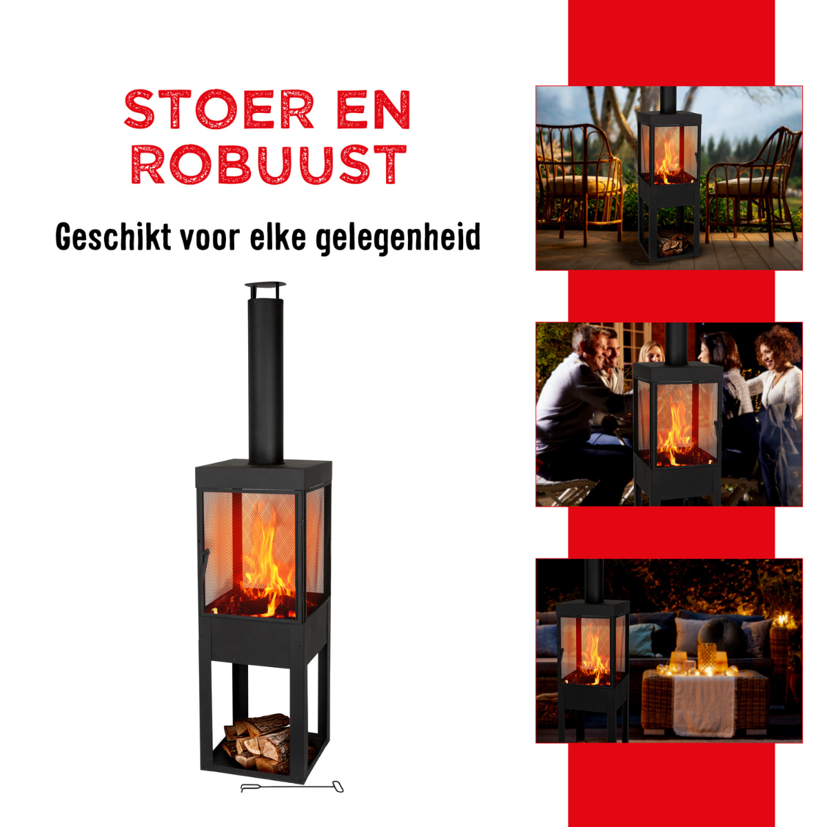BBQ Collection Houtkachel 194x44x47cm