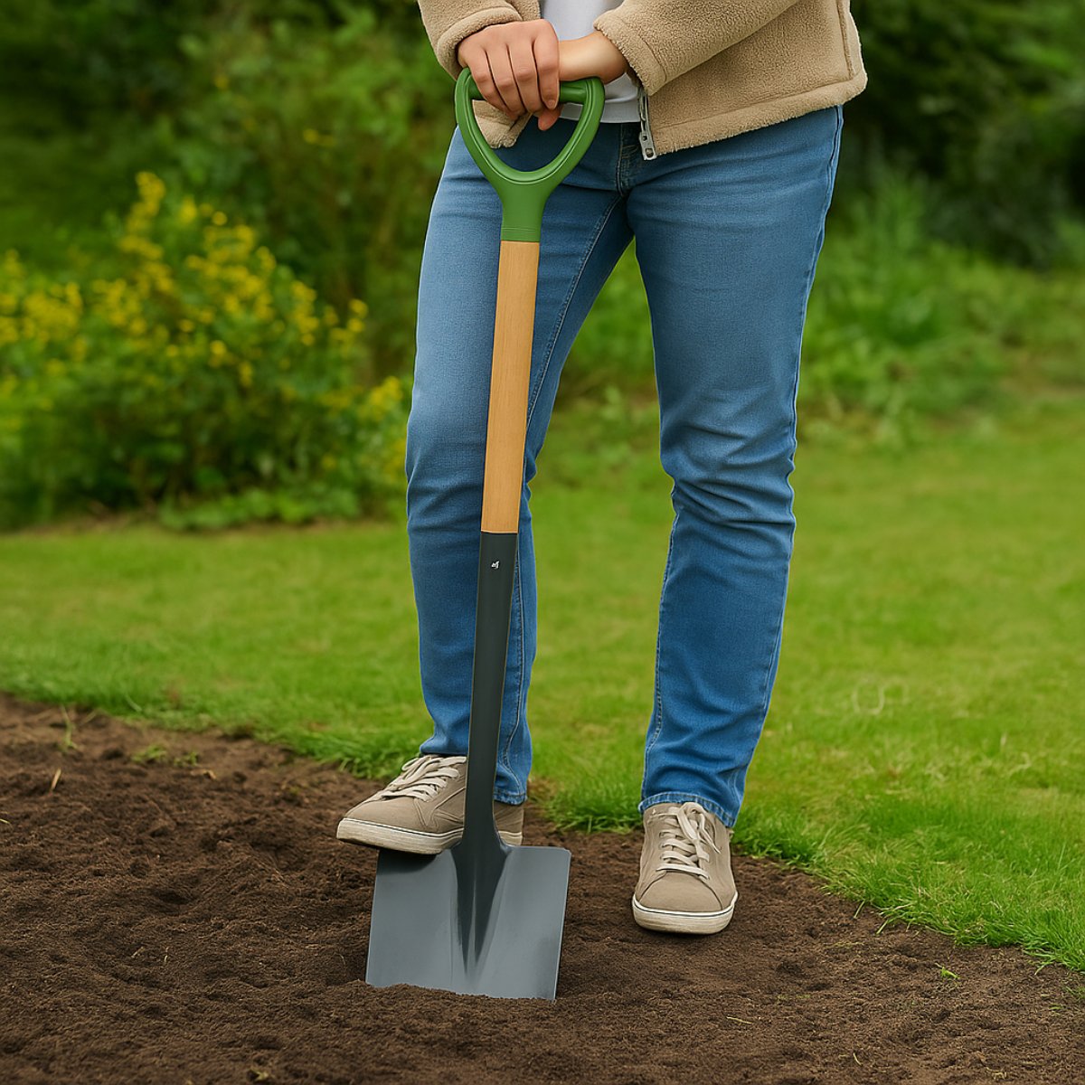 Kinzo Tuinspade 105 cm met Houten Steel