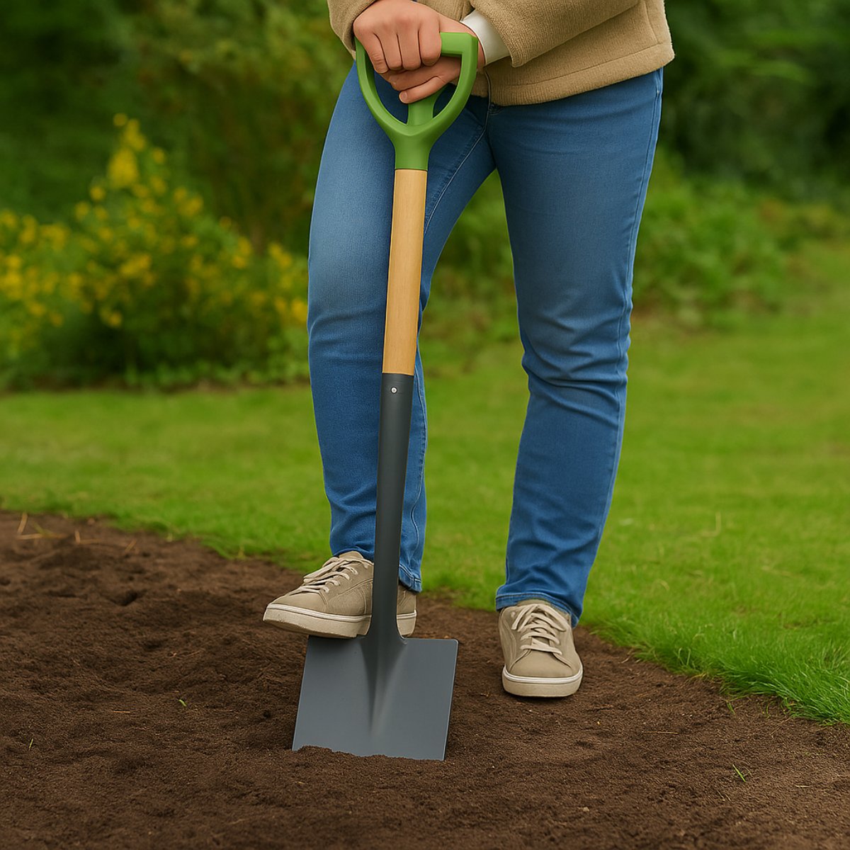 Kinzo Tuinspade 105 cm met Houten Steel