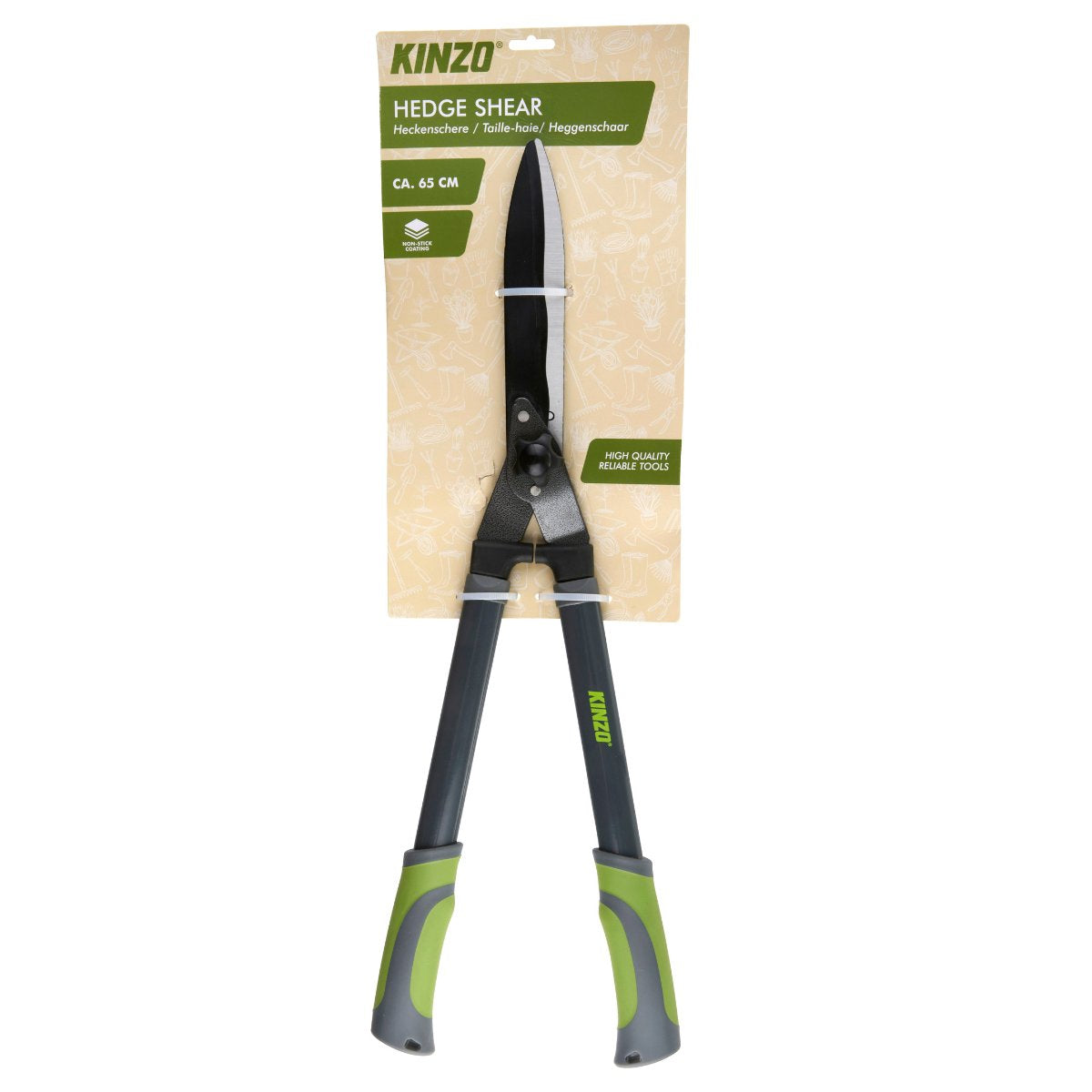 Kinzo Heggenschaar 65 cm - Snoeischaar met Anti-kleefcoating