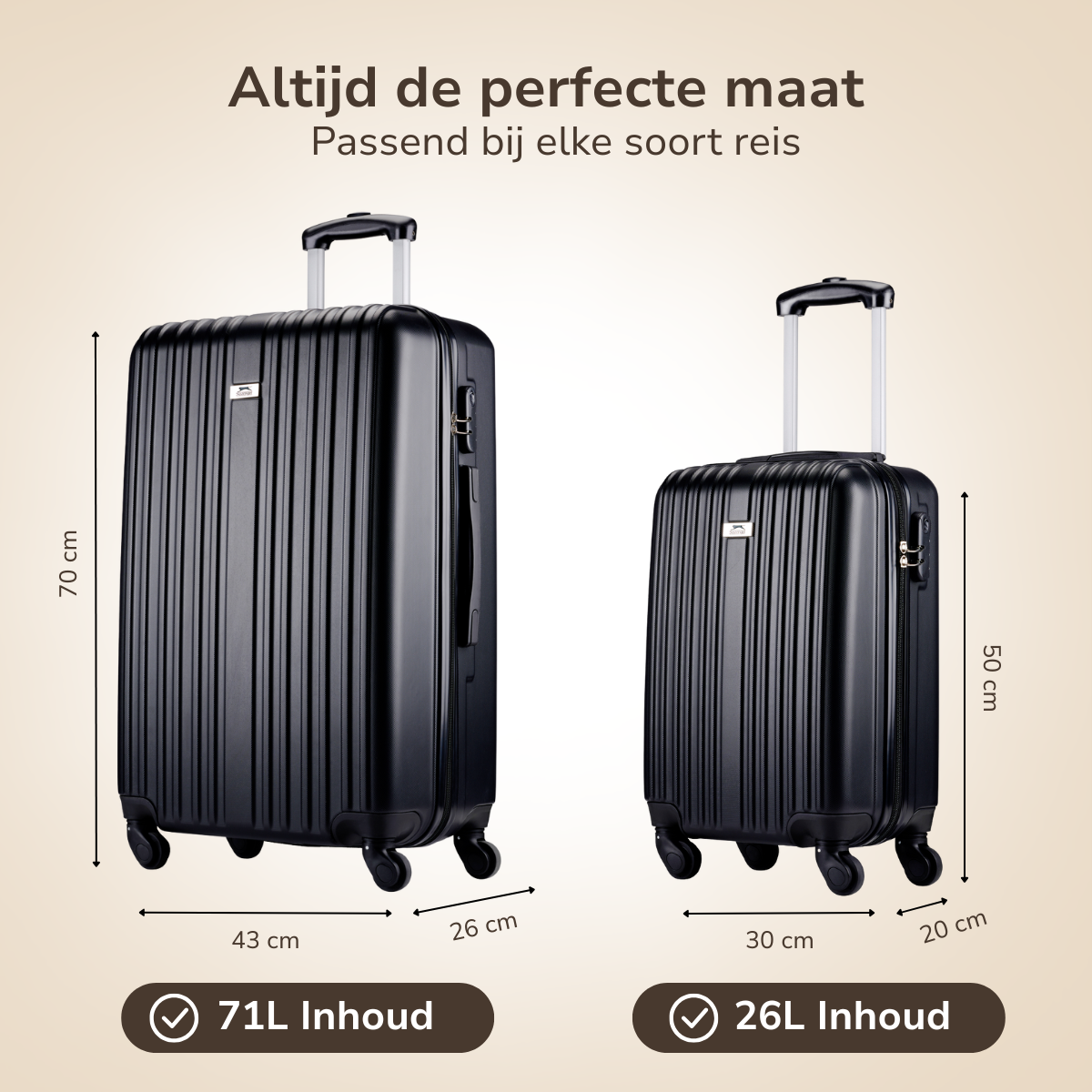 Slazenger Kofferset 2 Delig Zwart