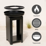 alpina 3-in-1 Vuurkorf en Grillplaat - 61 x 90 cm