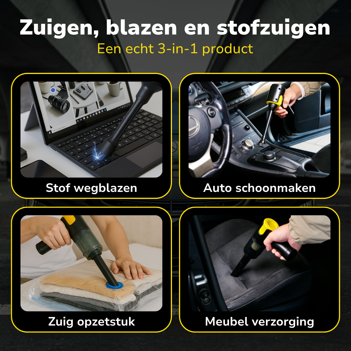 Dunlop Auto Stofzuiger Draadloos 12V - maximondo