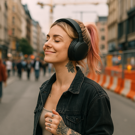 Grundig Bluetooth Hoofdtelefoon met ANC – Zwart