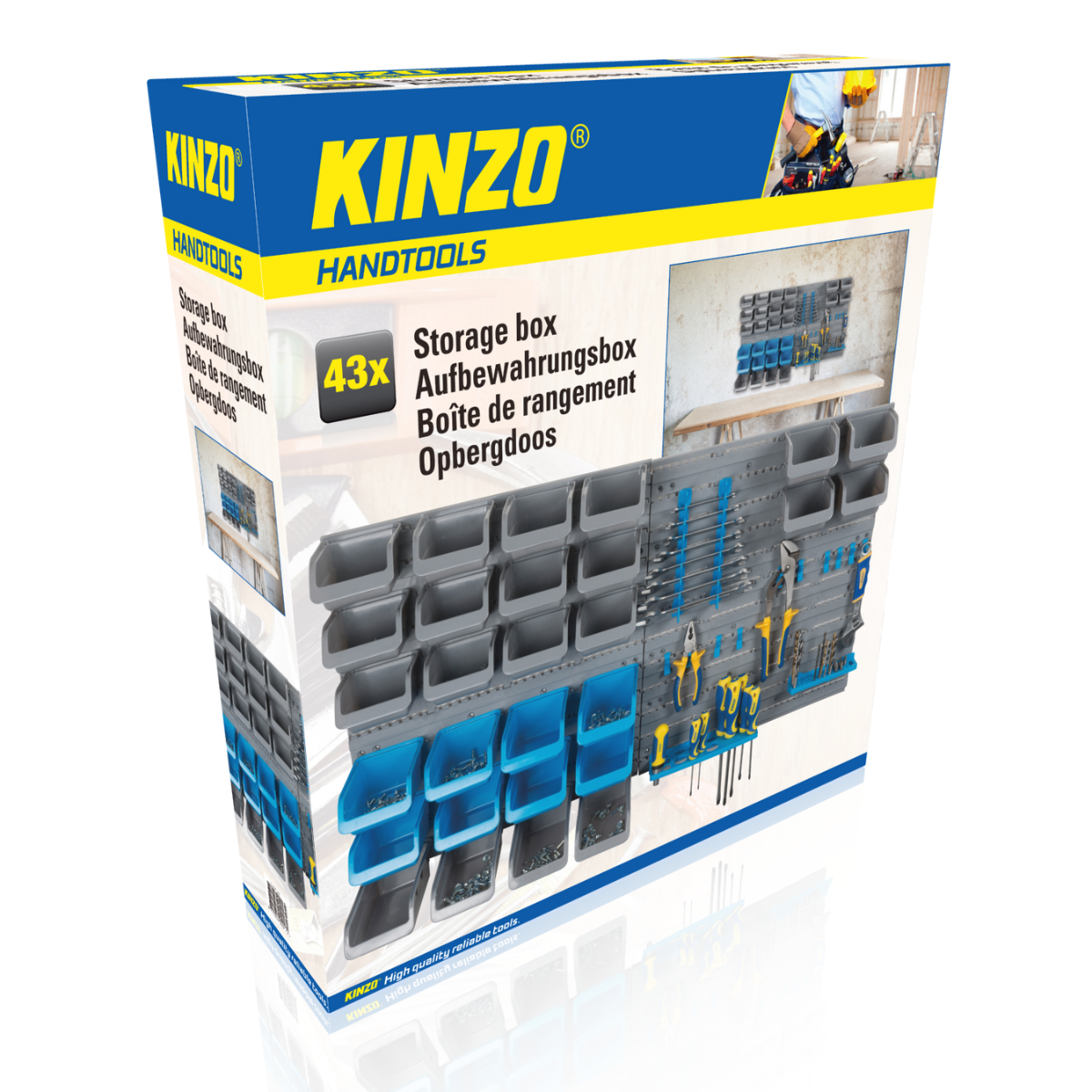 Kinzo Gereedschapswand 43Delig