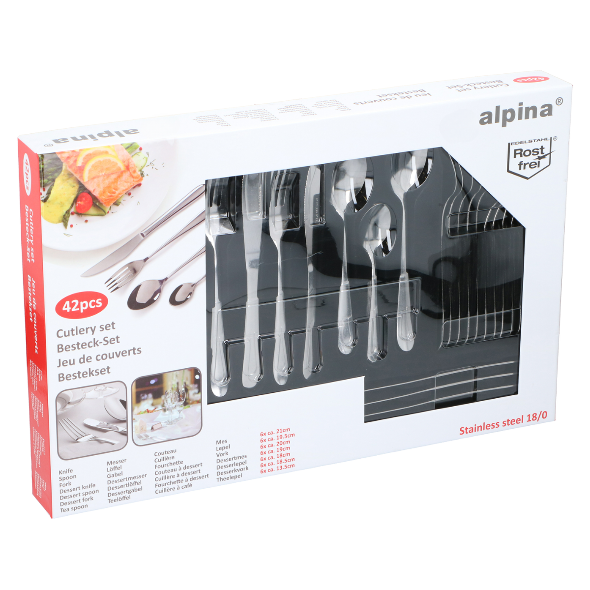 alpina Bestekset 6 Persoons 42-Delig - maximondo