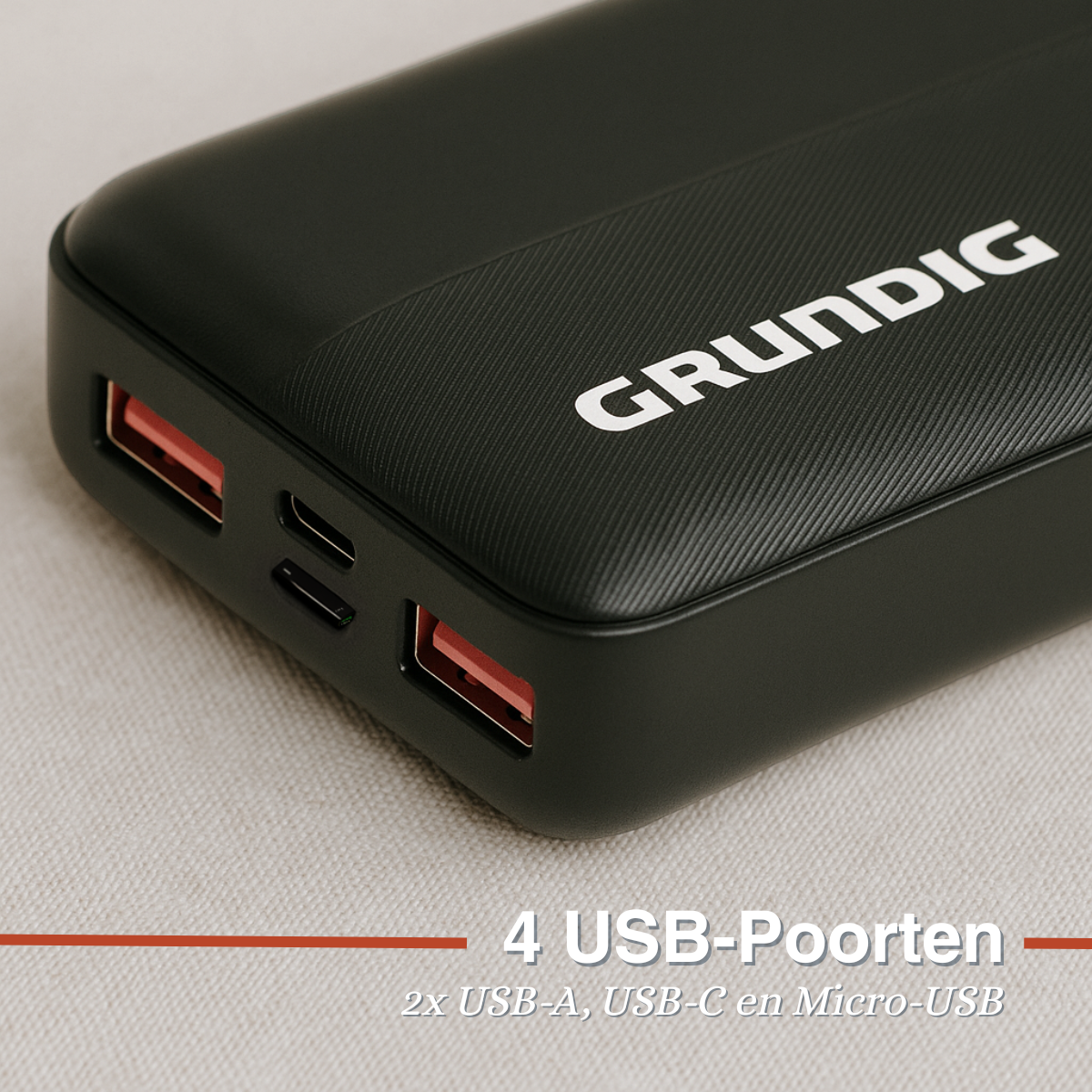 Grundig Powerbank 20000 mAh – Externe Batterij - maximondo