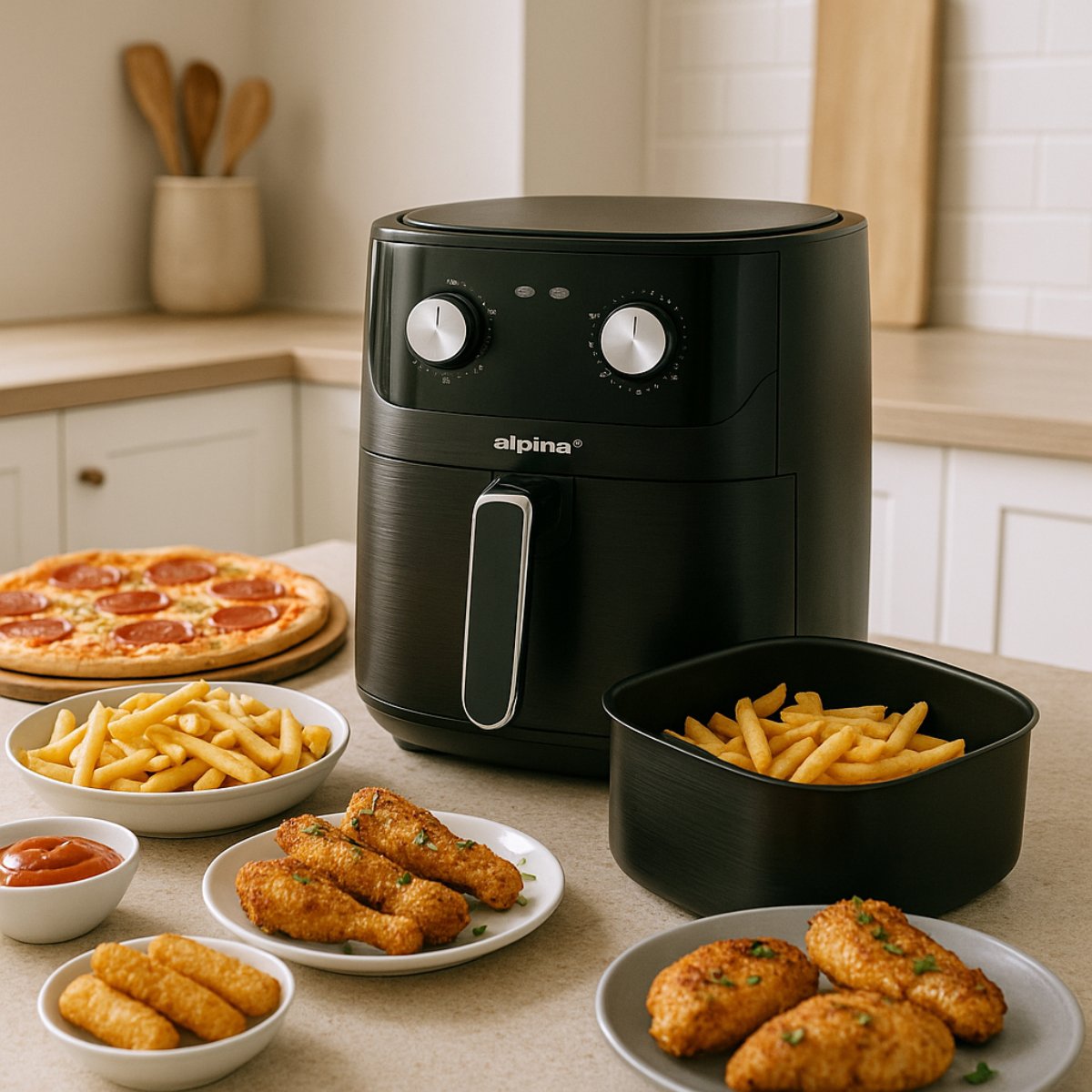 alpina Airfryer XL - Heteluchtfriteuse 6L - 2-5 Personen - maximondo