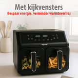 alpina Dubbele Airfryer XXL - Heteluchtfriteuse 2x4L - maximondo