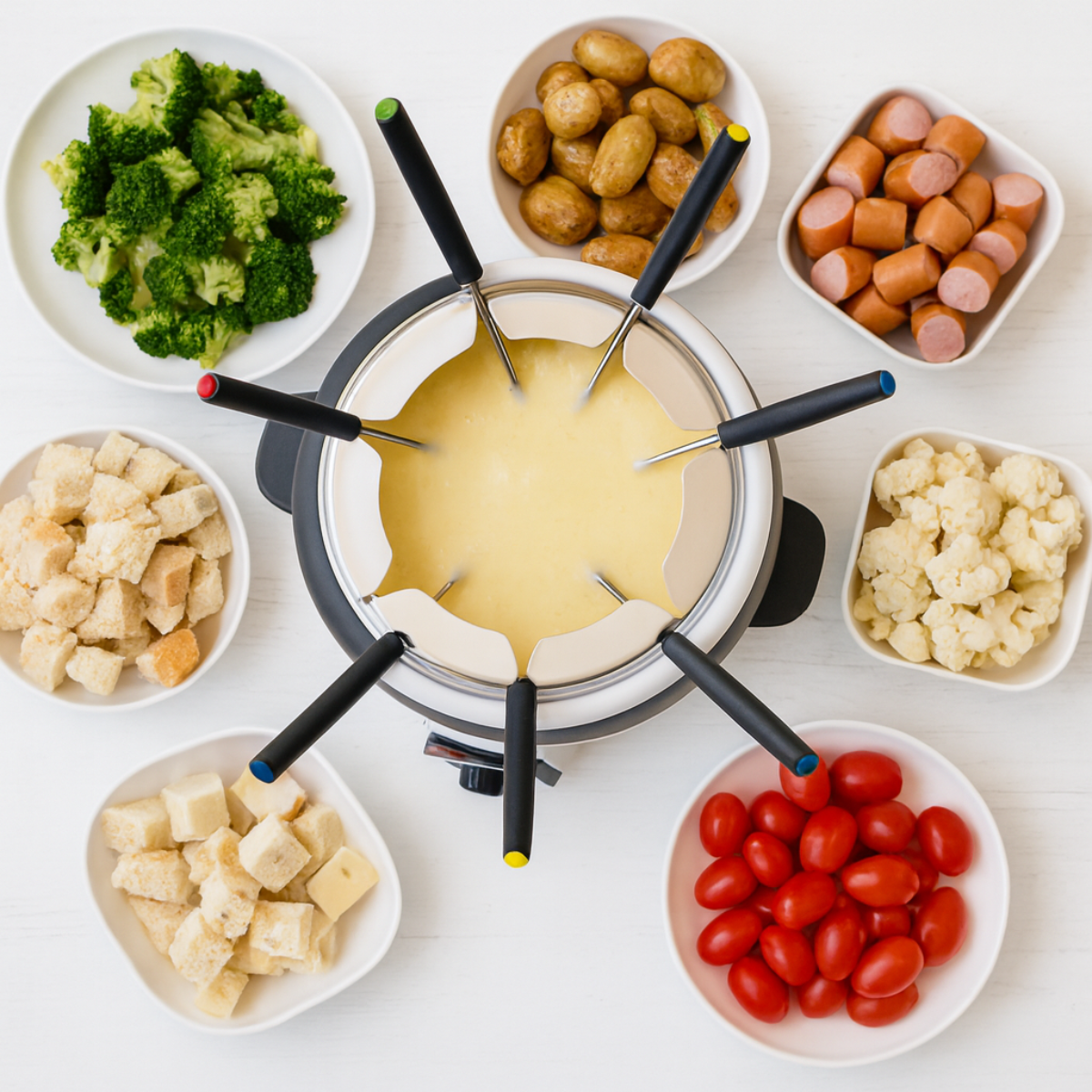 Cuisinier Deluxe Fondueset Elektrisch 800W – Fonduepan 2L - maximondo