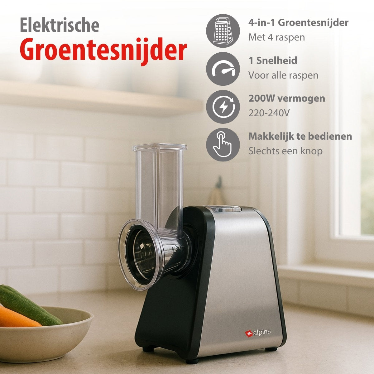 alpina Elektrische Groentesnijder - maximondo
