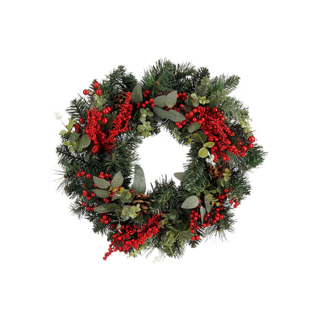 Mica Decorations Harvey krans rood - h12xd50cm - maximondo